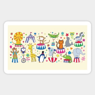 Circus Animals - Cute design by Cecca Designs Magnet